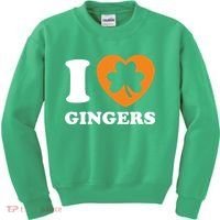 St Patricks Day Ginger Irish Pride I Love Gingers Redhead Kids Sweatshirt thumb 0