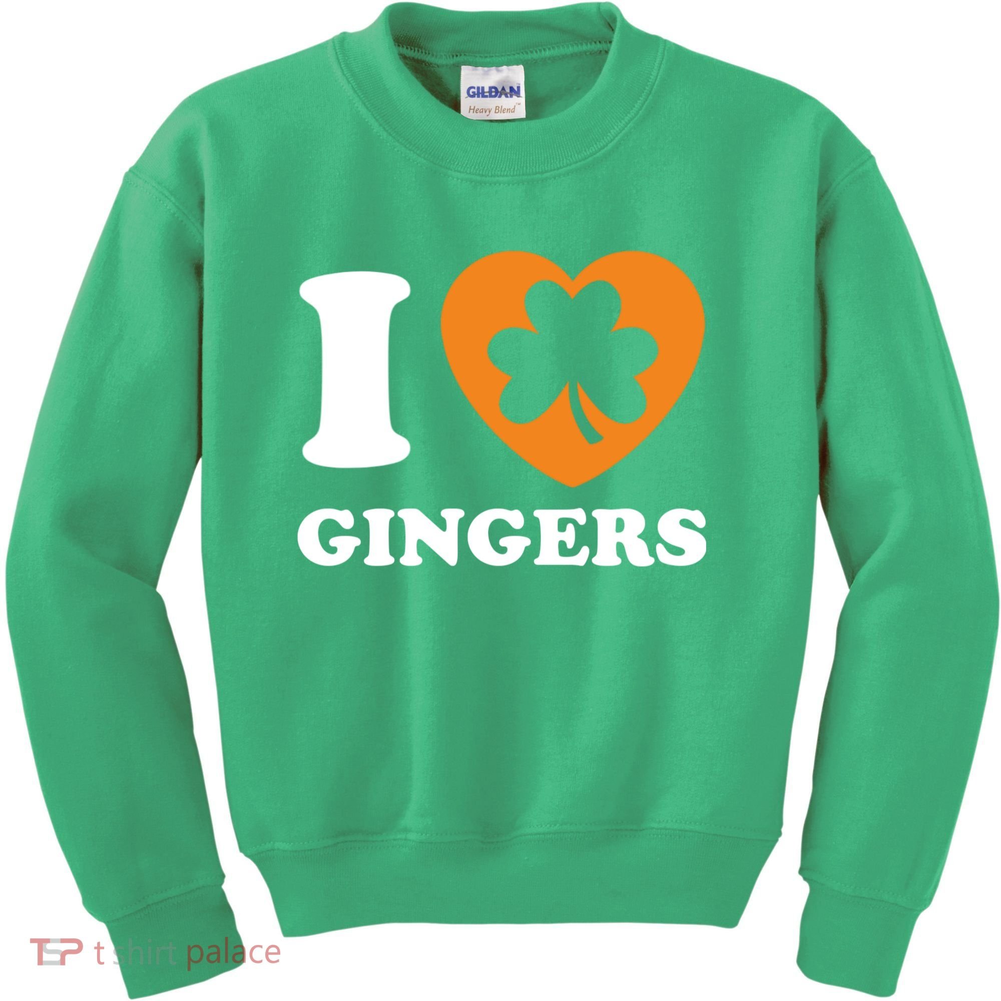 St Patricks Day Ginger Irish Pride I Love Gingers Redhead Kids Sweatshirt
