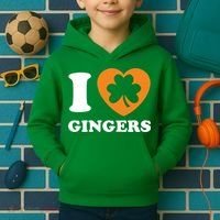 St Patricks Day Ginger Irish Pride I Love Gingers Redhead Kids Hoodie thumb 2
