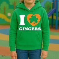 St Patricks Day Ginger Irish Pride I Love Gingers Redhead Kids Hoodie thumb 3