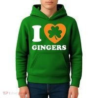 St Patricks Day Ginger Irish Pride I Love Gingers Redhead Kids Hoodie thumb 4