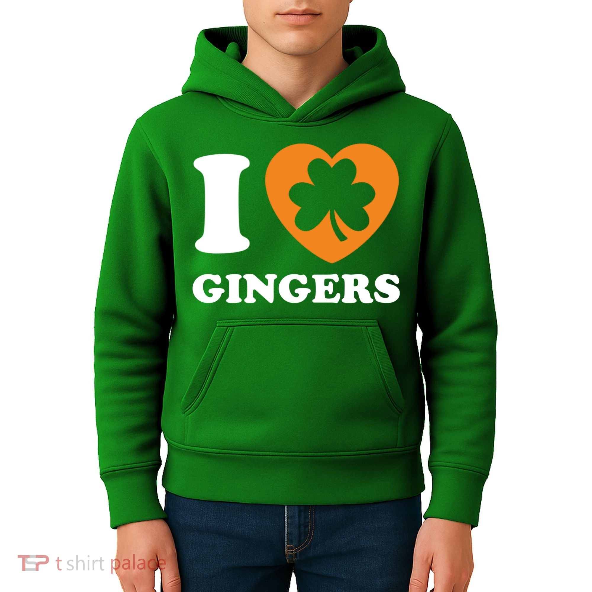 St Patricks Day Ginger Irish Pride I Love Gingers Redhead Kids Hoodie
