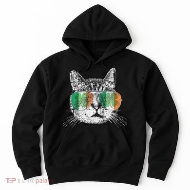 St Patrick's Day Cat Tricks Irish Saint Catty's Shamrock Hoodie