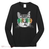St Patrick's Day Cat Tricks Irish Saint Catty's Shamrock Long Sleeve Shirt thumb 0