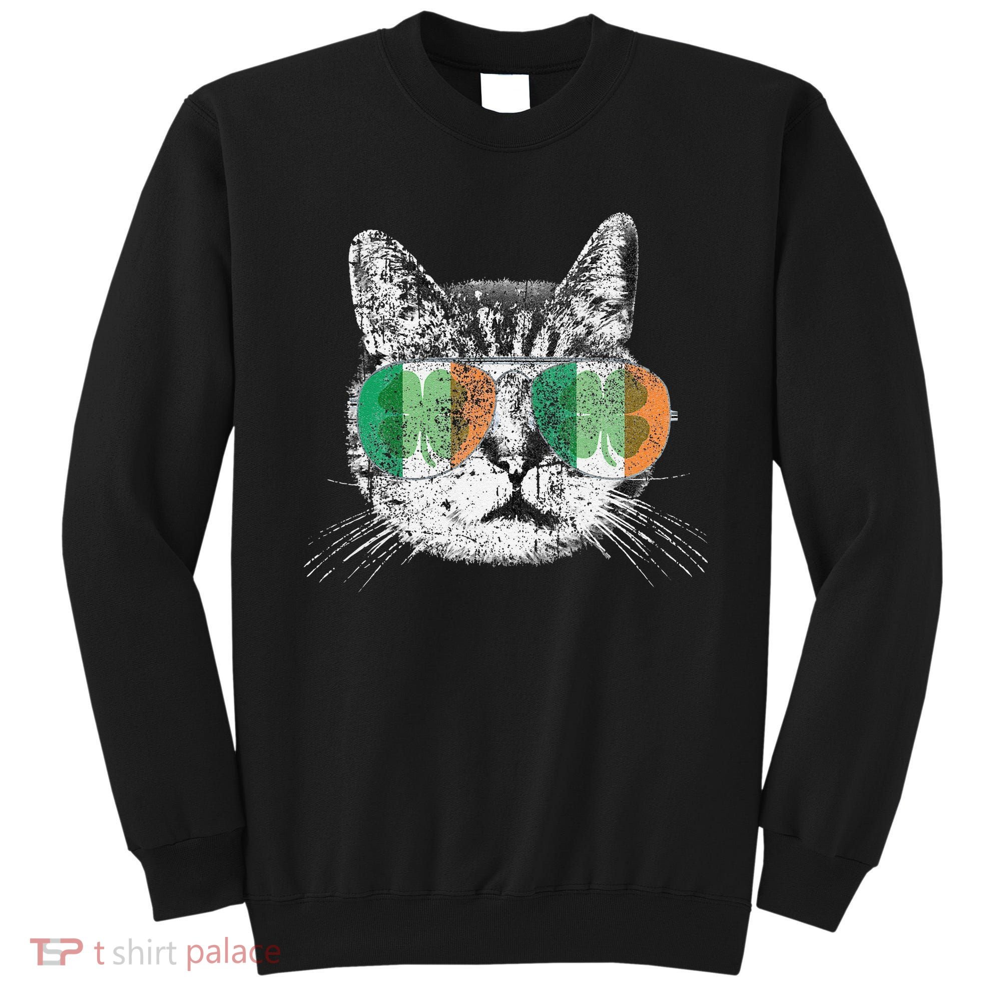 St Patrick's Day Cat Tricks Irish Saint Catty's Shamrock Sweatshirt