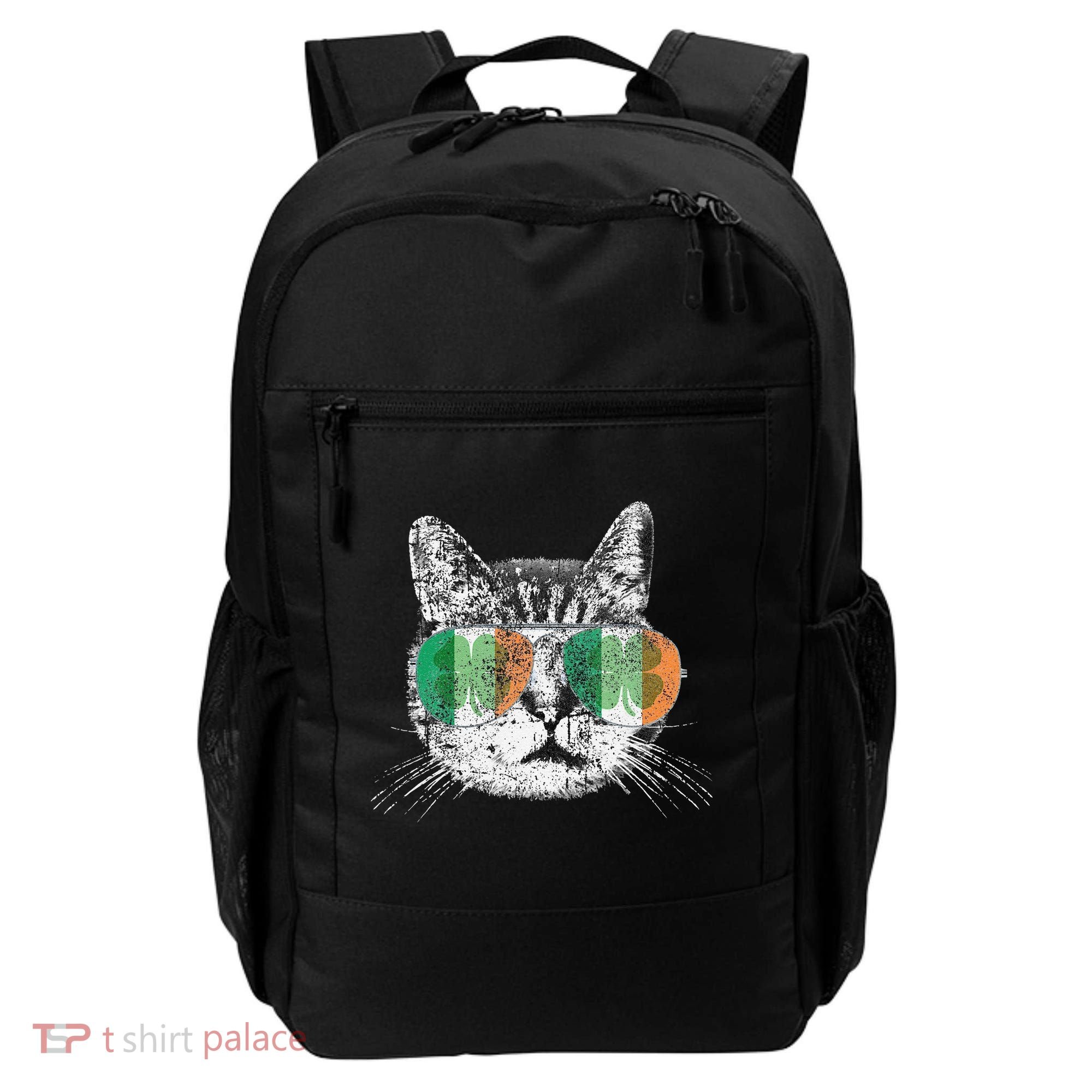 St Patrick's Day Cat Tricks Irish Saint Catty's Shamrock Backpack