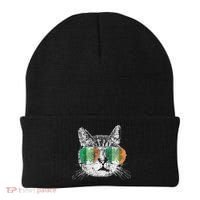 St Patrick's Day Cat Tricks Irish Saint Catty's Shamrock Beanie thumb 0