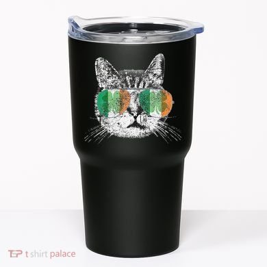 St Patrick's Day Cat Tricks Irish Saint Catty's Shamrock Tumbler
