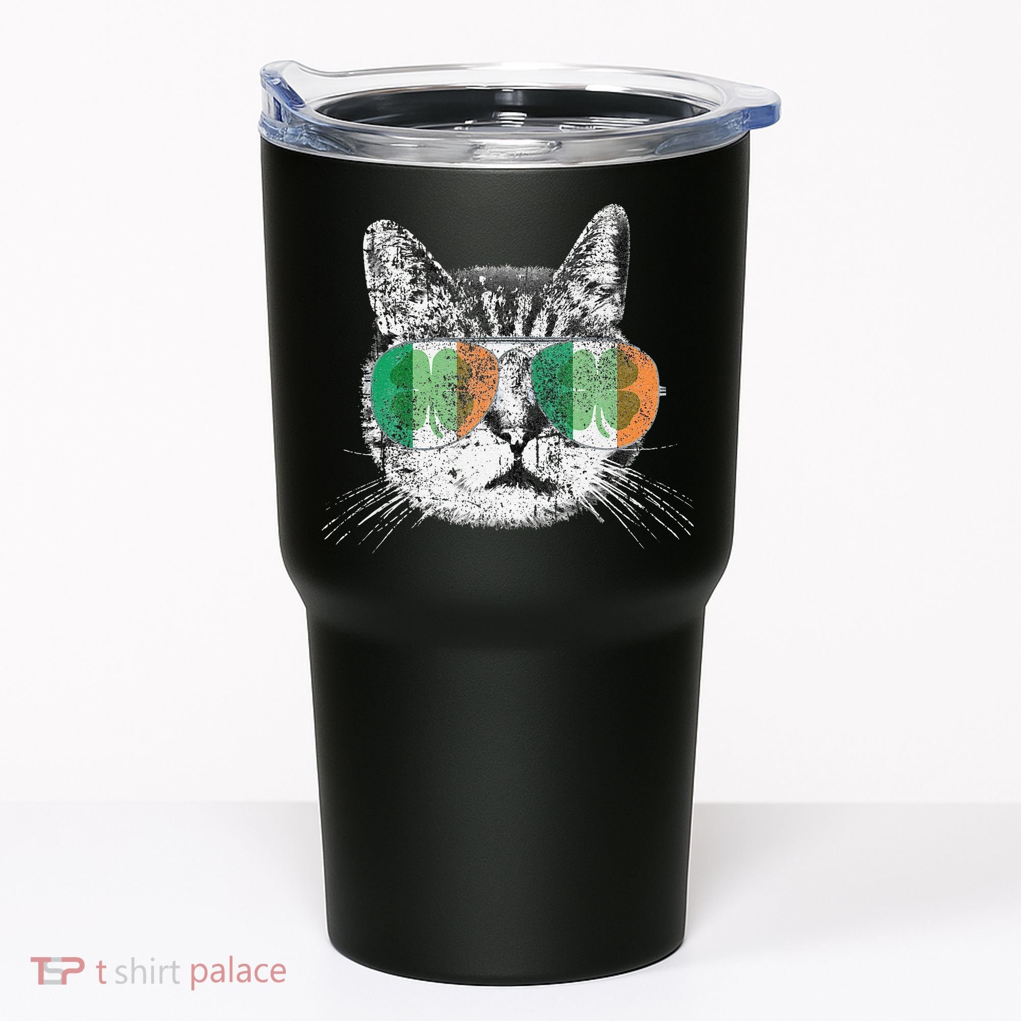 St Patrick's Day Cat Tricks Irish Saint Catty's Shamrock Tumbler