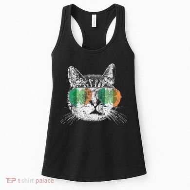 St Patrick's Day Cat Tricks Irish Saint Catty's Shamrock Women's Tank Top