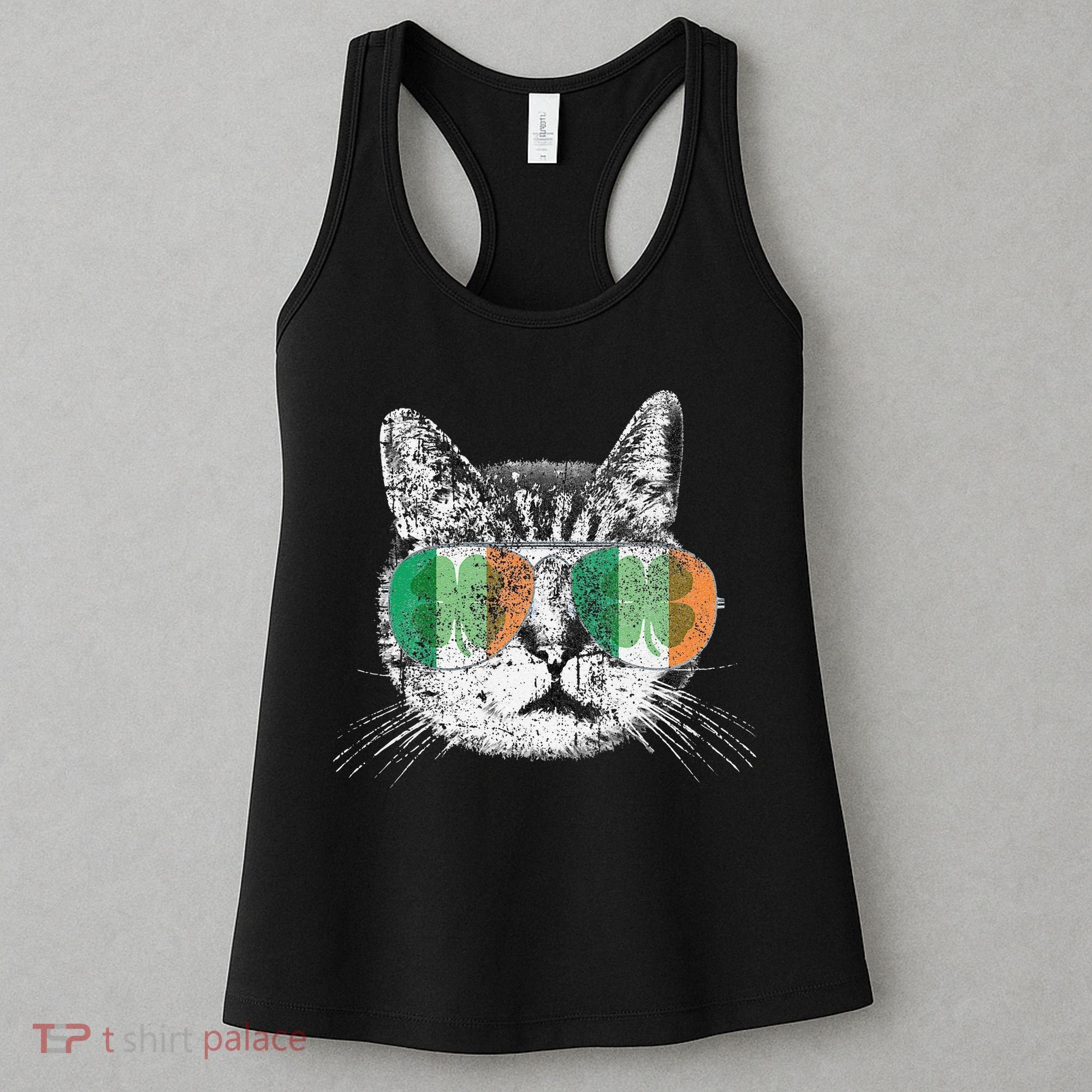 St Patrick's Day Cat Tricks Irish Saint Catty's Shamrock Women's Tank Top