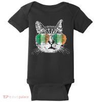 St Patrick's Day Cat Tricks Irish Saint Catty's Shamrock Baby Bodysuit thumb 0