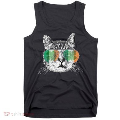 St Patrick's Day Cat Tricks Irish Saint Catty's Shamrock Tank Top
