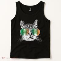 St Patrick's Day Cat Tricks Irish Saint Catty's Shamrock Tank Top thumb 2