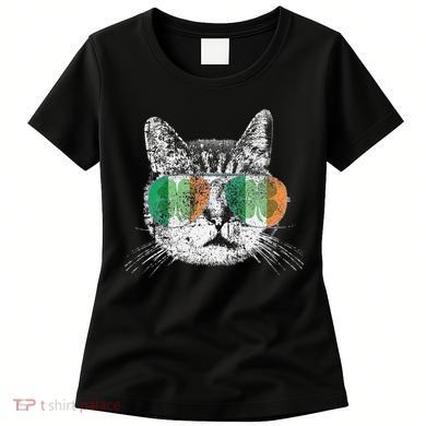 St Patrick's Day Cat Tricks Irish Saint Catty's Shamrock Women's T-Shirt