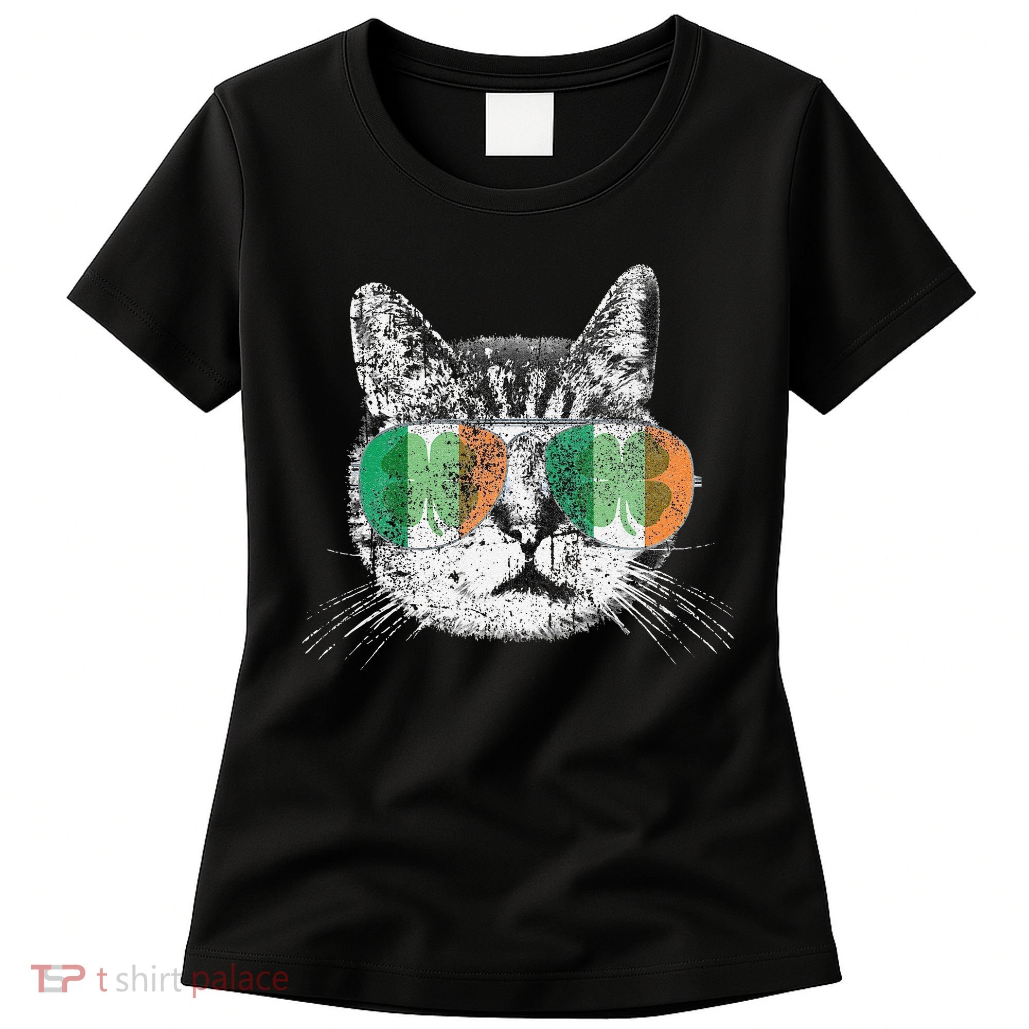 St Patrick's Day Cat Tricks Irish Saint Catty's Shamrock Women's T-Shirt