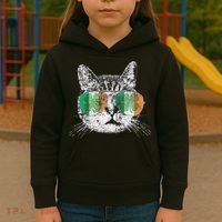 St Patrick's Day Cat Tricks Irish Saint Catty's Shamrock Kids Hoodie thumb 3