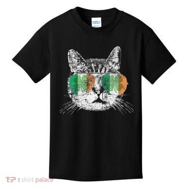 St Patrick's Day Cat Tricks Irish Saint Catty's Shamrock Kids T-Shirt