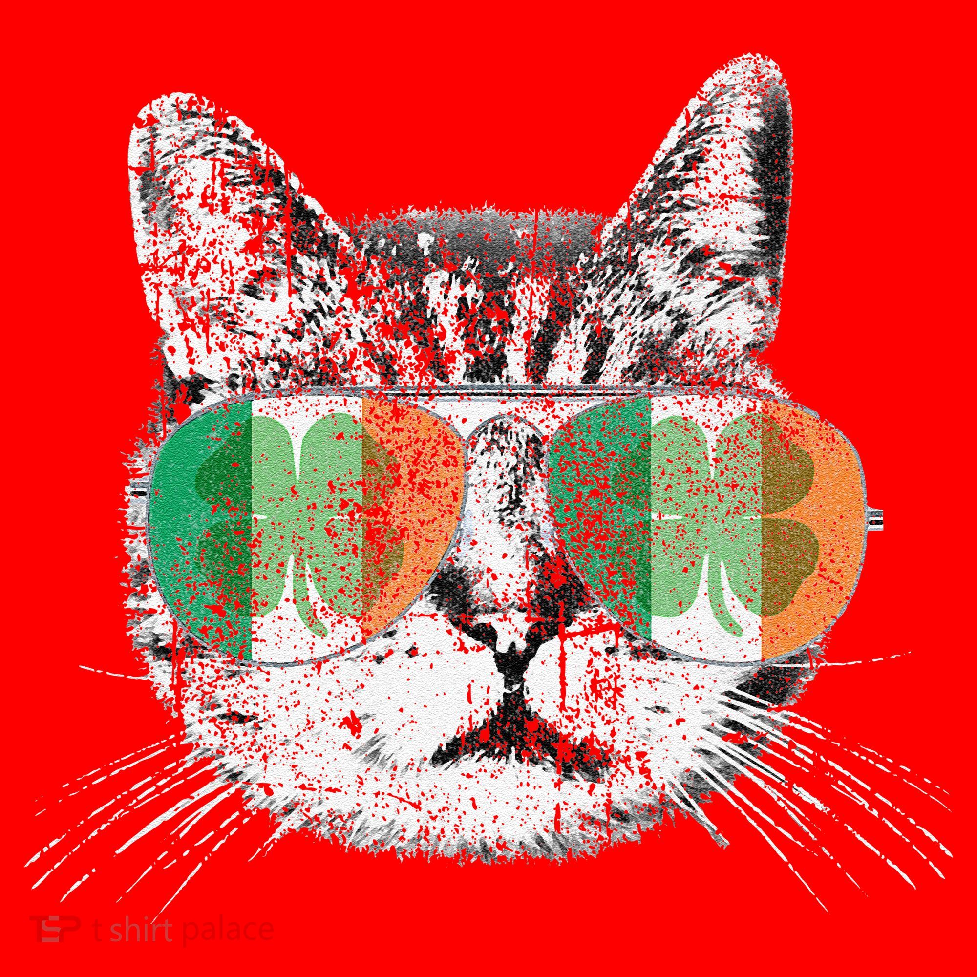 St Patrick's Day Cat Tricks Irish Saint Catty's Shamrock Santa Hat