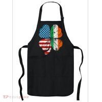 St Patricks Day Shamrock Ireland USA Irish American Flag Apron thumb 0