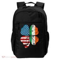 St Patricks Day Shamrock Ireland USA Irish American Flag Backpack thumb 0