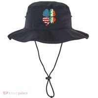 St Patricks Day Shamrock Ireland USA Irish American Flag Bucket Hat thumb 0