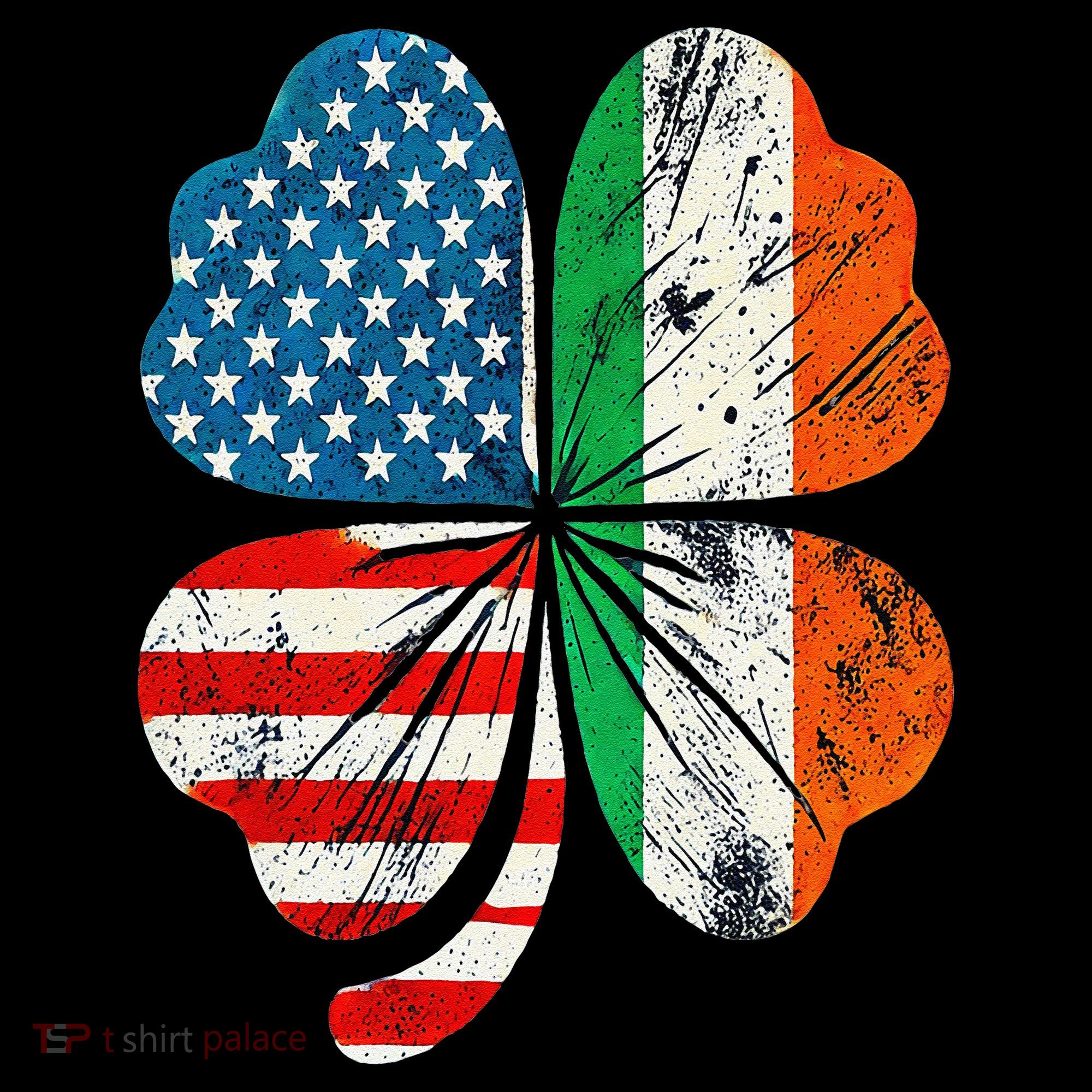 St Patricks Day Shamrock Ireland USA Irish American Flag Coffee Mug