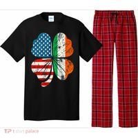 St Patricks Day Shamrock Ireland USA Irish American Flag Pajama Set thumb 0