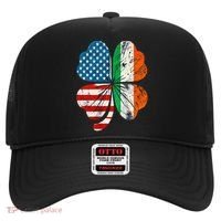 St Patricks Day Shamrock Ireland USA Irish American Flag Hat thumb 0