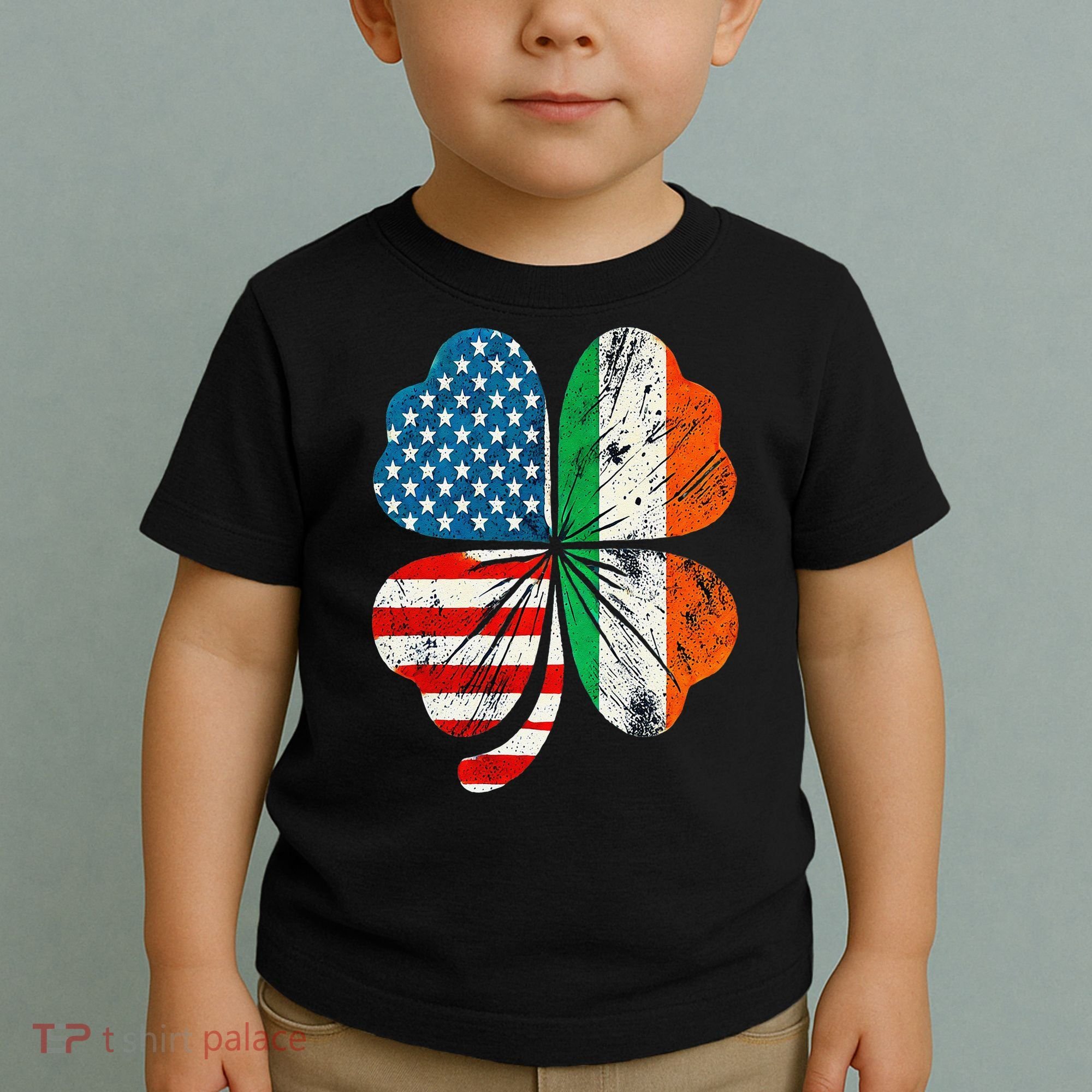 St Patricks Day Shamrock Ireland USA Irish American Flag Toddler T-Shirt