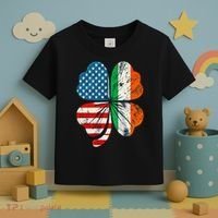 St Patricks Day Shamrock Ireland USA Irish American Flag Toddler T-Shirt thumb 3