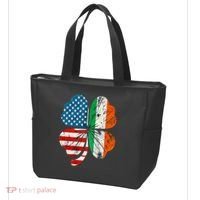 St Patricks Day Shamrock Ireland USA Irish American Flag Tote Bag thumb 3