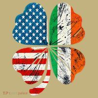 St Patricks Day Shamrock Ireland USA Irish American Flag Hoodie thumb 2
