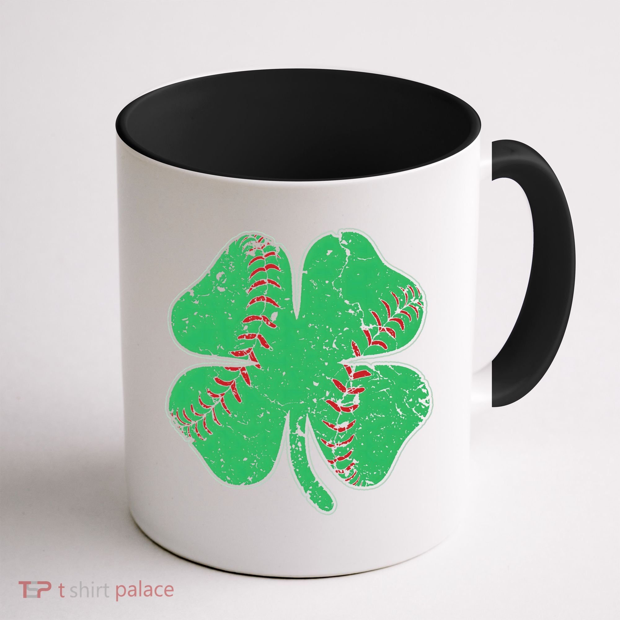 St Patrick's Day Baseball Catcher Pitcher Shamrock Coffee Mug