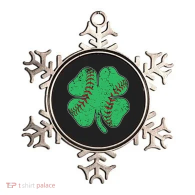 St Patrick's Day Baseball Catcher Pitcher Shamrock Ornament