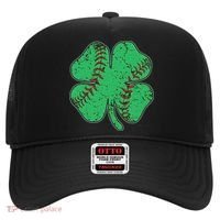 St Patrick's Day Baseball Catcher Pitcher Shamrock Hat thumb 0