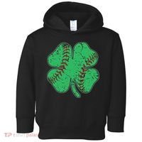 St Patrick's Day Baseball Catcher Pitcher Shamrock Toddler Hoodie thumb 0