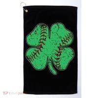 St Patrick's Day Baseball Catcher Pitcher Shamrock Golf Towel thumb 0