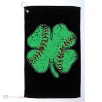 St Patrick's Day Baseball Catcher Pitcher Shamrock Golf Towel thumb 0