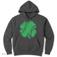 St Patrick's Day Baseball Catcher Pitcher Shamrock Hoodie thumb 0