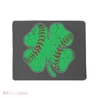 St Patrick's Day Baseball Catcher Pitcher Shamrock Mousepad thumb 0