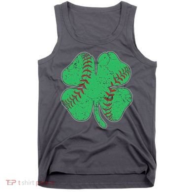 St Patrick's Day Baseball Catcher Pitcher Shamrock Tank Top