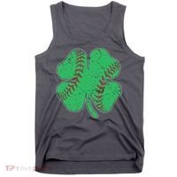 St Patrick's Day Baseball Catcher Pitcher Shamrock Tank Top thumb 0