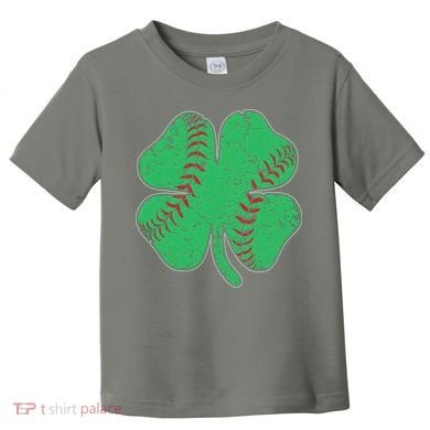 St Patrick's Day Baseball Catcher Pitcher Shamrock Toddler T-Shirt