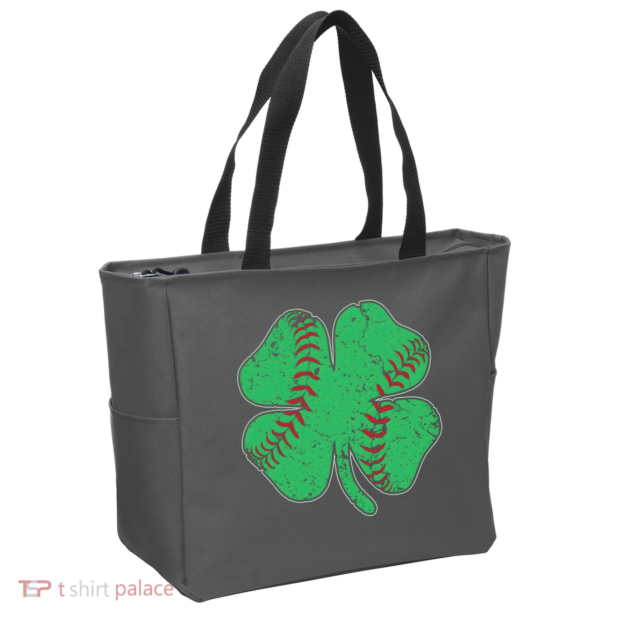 St Patrick's Day Baseball Catcher Pitcher Shamrock Tote Bag