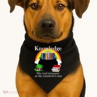 Saint Patrick's Day Teacher Knowledge Is Treasure USA-Made Doggie Bandana thumb 1