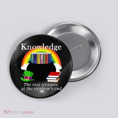 Saint Patrick's Day Teacher Knowledge Is Treasure Button