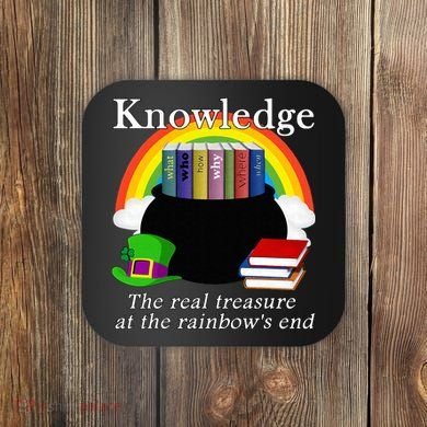 Saint Patrick's Day Teacher Knowledge Is Treasure Coaster