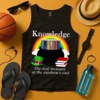 Saint Patrick's Day Teacher Knowledge Is Treasure Tank Top thumb 4