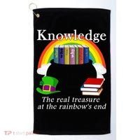 Saint Patrick's Day Teacher Knowledge Is Treasure Golf Towel thumb 0
